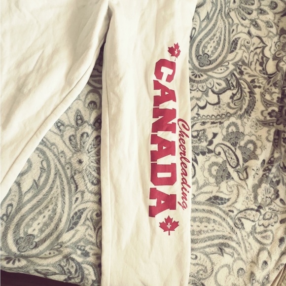 Kids Cream Sweatpants with Red Logo - Picture 2 of 2